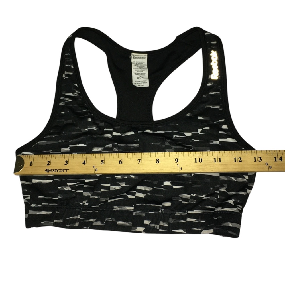 (2) REEBOK Racerback Black Gray Sports Bras - Women’s Small - Picture 9 of 12